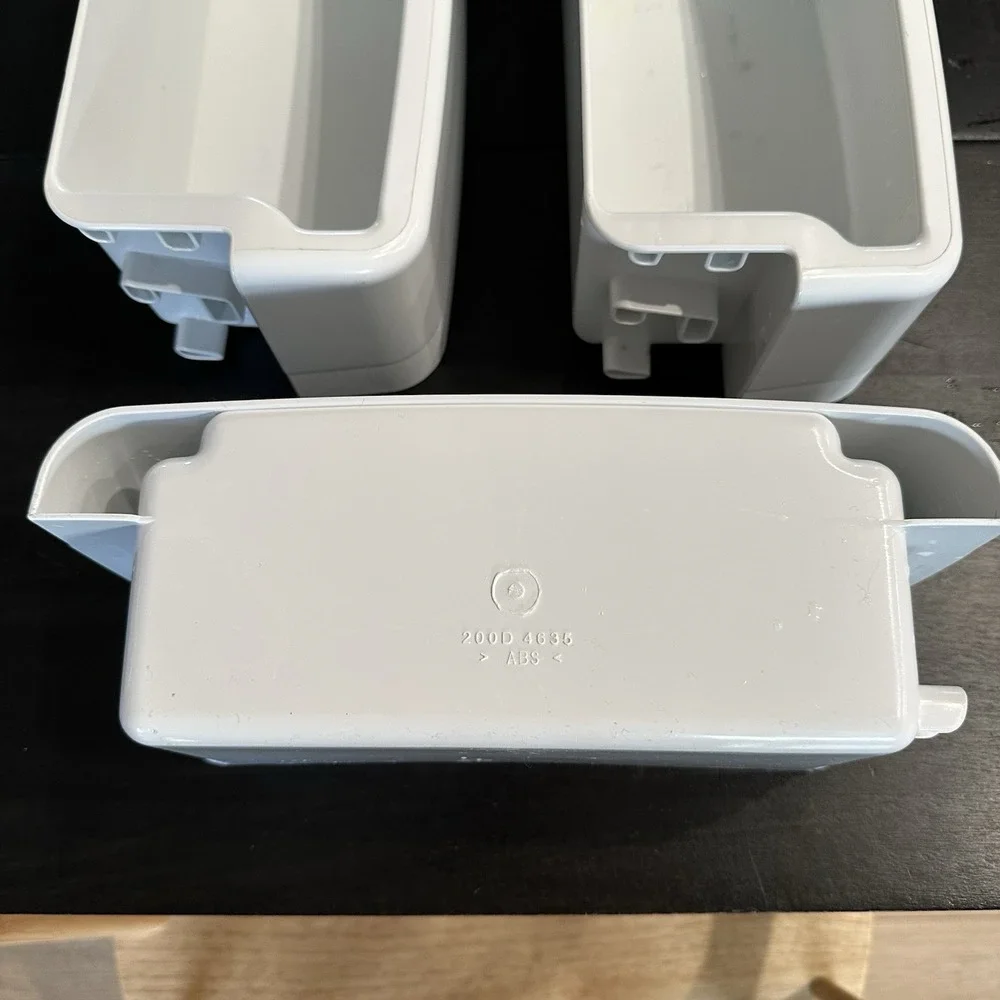 (3) GE Profile Refrigerator Door Shelf Bin White#‎ 200D4635 Freezer Shelves